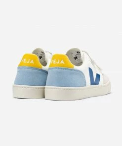 Veja V 12 Junior Velcro Chromefree White Multico Steel Shoes