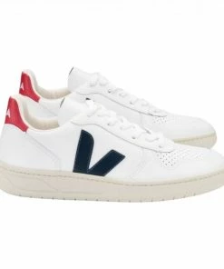 Veja V 10 Leather Extra White Nautico Pekin Trainers