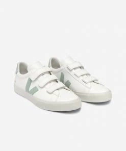 Veja Recife Logo Chromefree Leather Extra White Matcha Shoes