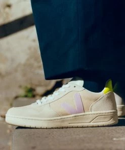 Veja Multico Sable Parme V-10 Suede Trainer Womens