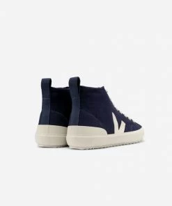 Veja Nova High Top Trainer Shoes Marine Pierre