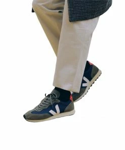 Veja Scarpe Rio Branco Uomo Canvas Nautico/White/Orange Fluo