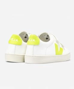 Veja Esplar Junior Velcro Chromefree White Jaune Fluo Shoes