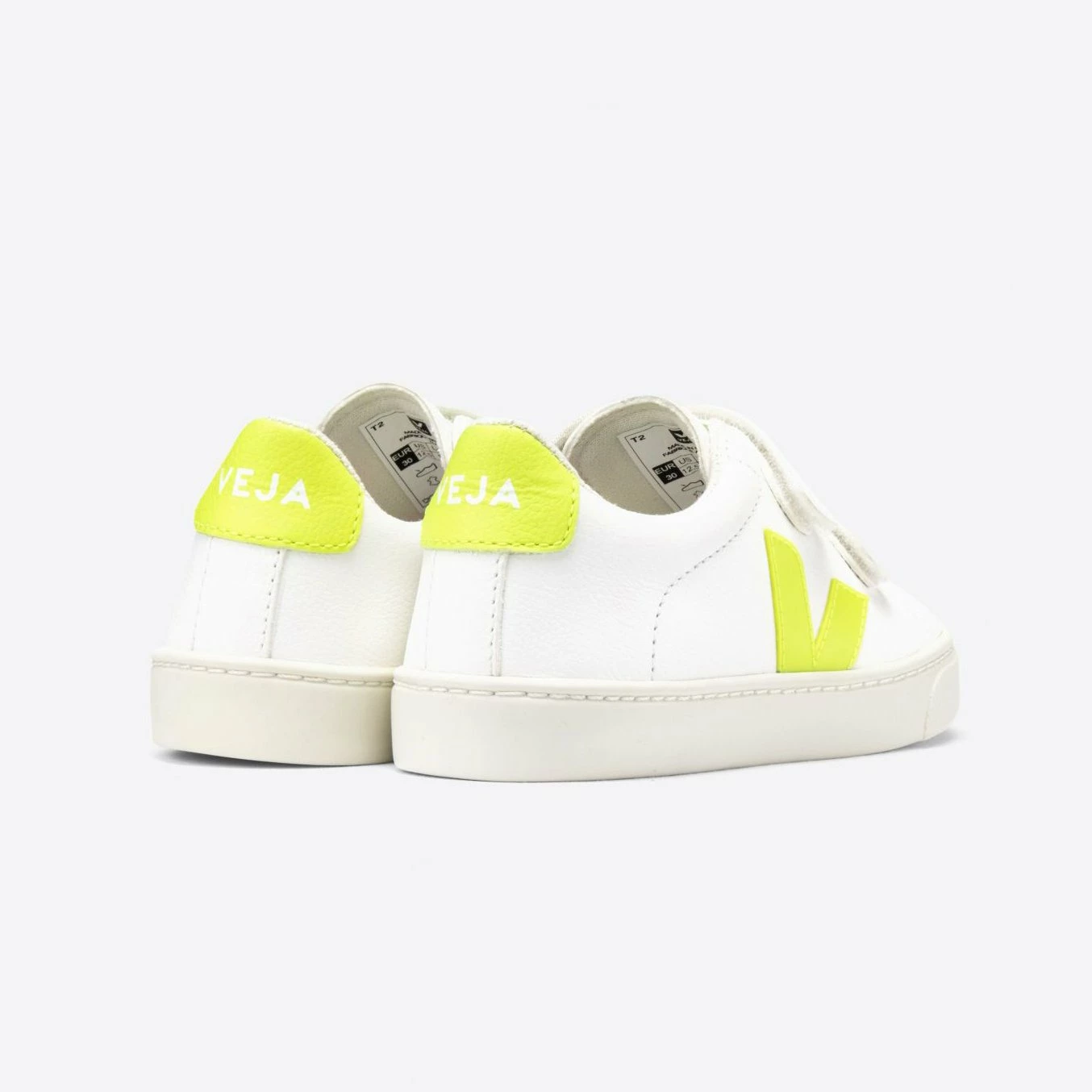 Veja Esplar Junior Velcro Chromefree White Jaune Fluo Shoes