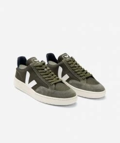 Veja V-12 B-Mesh Trainers - Olive/White