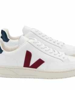 Veja Scarpe V-12 Leather Uomo Extra White/Marsala/Nautico