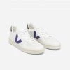 Veja V 10 Leather Extra White Purple Black Shoes