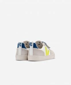 Veja V-10 Velcro Chromefree "Bonton" - White/Juane-Fluo