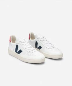 Veja V 10 Leather Sneakers White Nautico Pekin