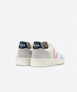 Veja Women V-10 Suede Trainers - Multico/Natural/Babe