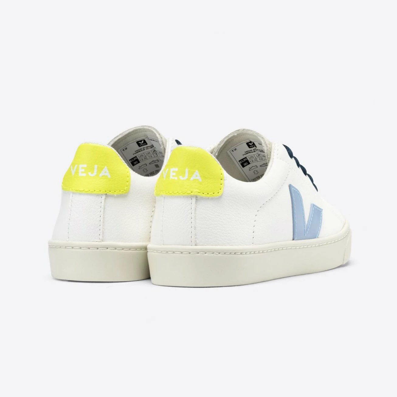 Veja Esplar Junior Lace Chromefree White Steel Jaune Fluo Shoes