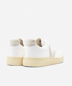 Veja V-10 WHITE NATURAL BUTTERSCOTCH FAUX LEATHER TRAINER MENS