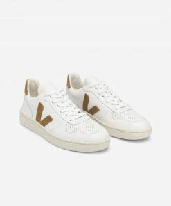 Veja V 10 Leather White Camel