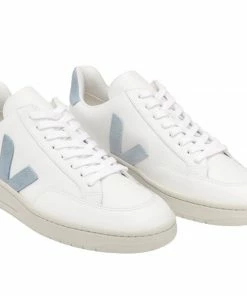 Veja Scarpe V-12 Leather Donna Extra White/Steel