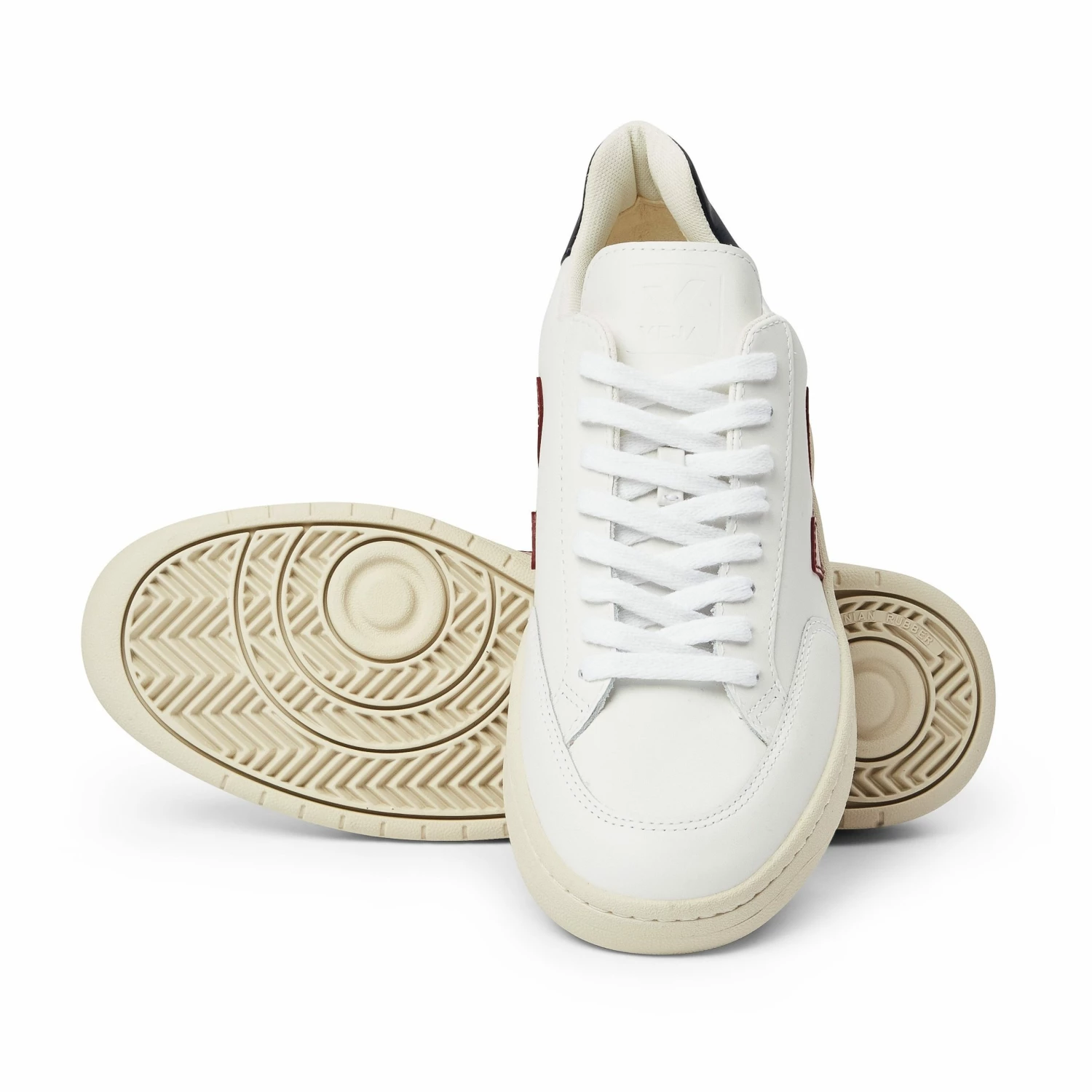 Veja V 12 Leather Extra White Marsala Nautico Shoes