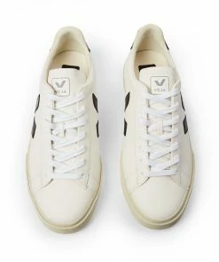 Veja Man Campo Chromefree Leather White Black Shoes