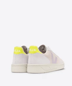 Veja V-10 Suede Trainers Multico/Sable/Parme