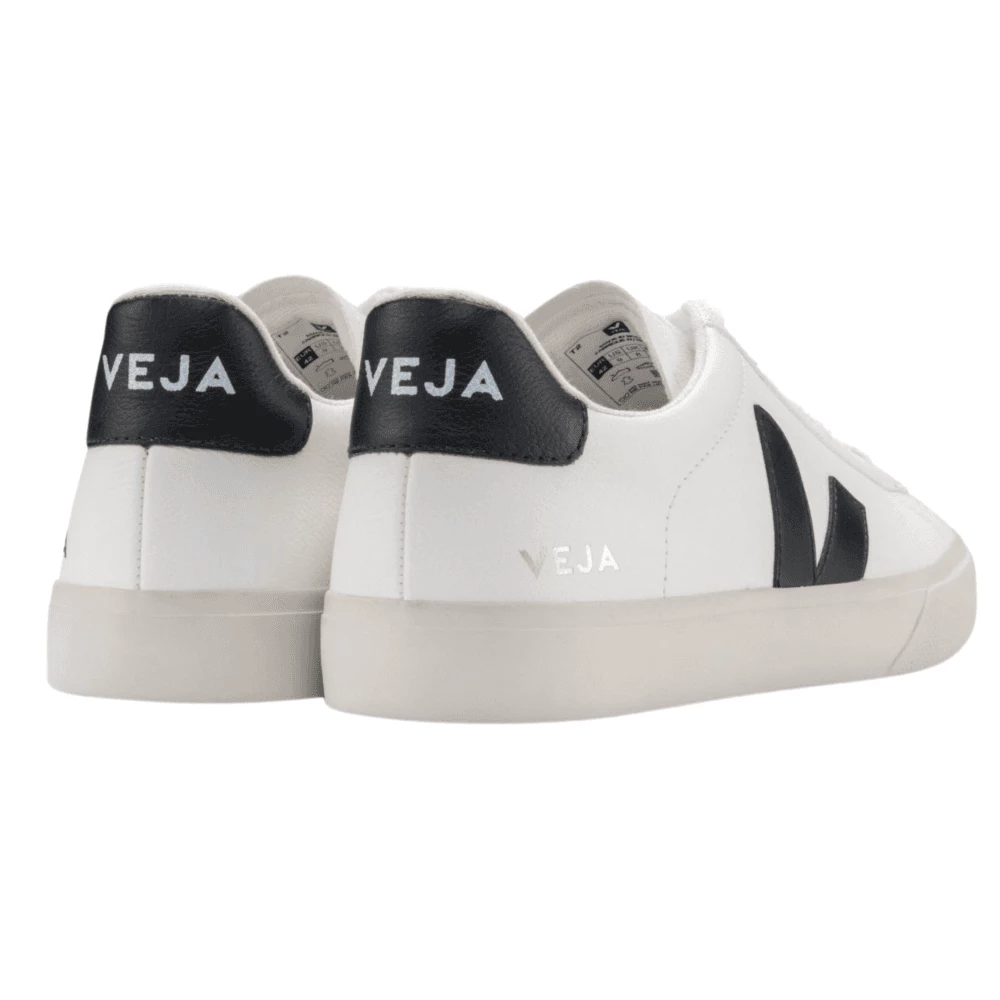 Veja Campo Chromefree Leather White Black Trainers Mens