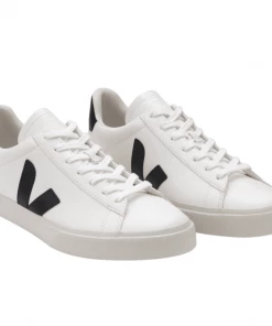 Veja Campo Chromefree Leather White Black Trainers Mens