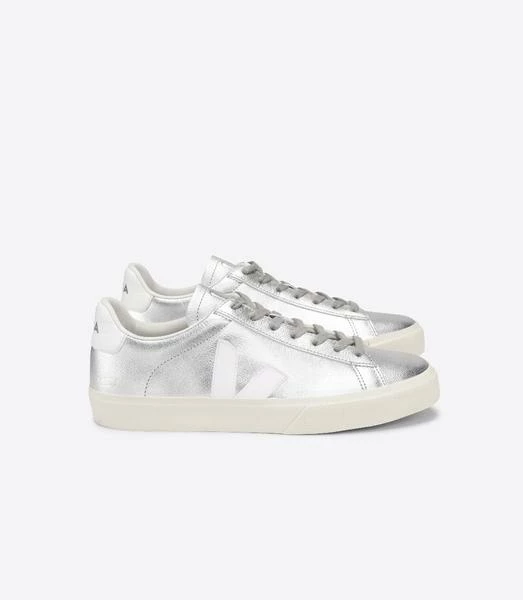 Veja Women Campo Chromefree Trainers Silver White