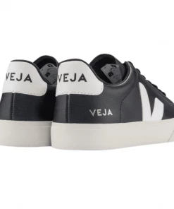Veja Campo Chromefree Leather Black White Trainers Mens