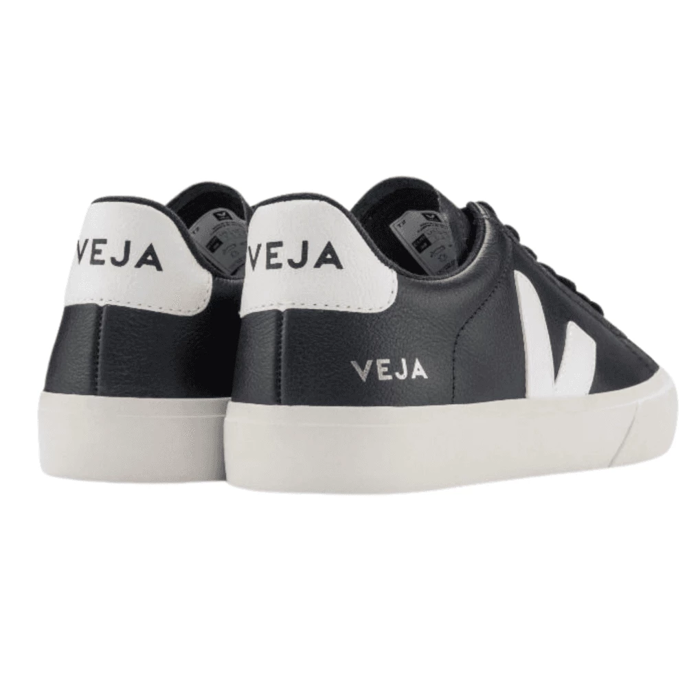 Veja Campo Chromefree Leather Black White Trainers Mens