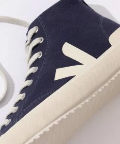 Veja Nova High Top Trainer Shoes Marine Pierre