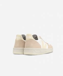Veja Women V-10 Alveomesh Trainers - White/Butter/Almond