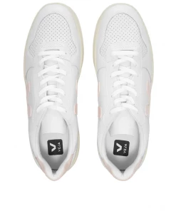 Veja V-10 Leather Basketball Sneaker White & Petale
