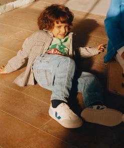 Veja V 12 Junior Velcro Chromefree White Multico Steel Shoes