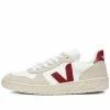 Veja V-10 B-mesh White & Marsala Shoes
