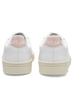 Veja V-10 Leather Basketball Sneaker White & Petale