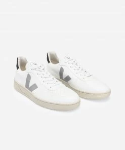 Veja V 10 CWL White Oxford Grey Black Shoes