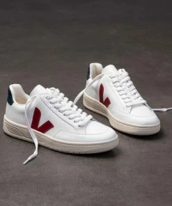 Veja V 12 Trainers Sneakers Leather Extra White Marsala Nautico