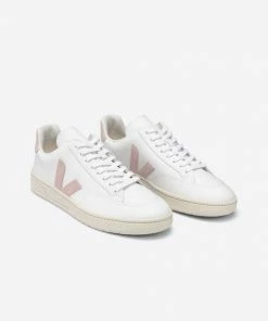 Veja Women V-12 Trainers - Leather Extra White/Babe