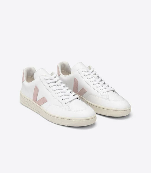 Veja Women V-12 Trainers - Leather Extra White/Babe