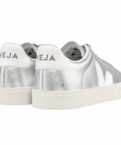 Veja Campo Chromefree Leather Silver White Trainers
