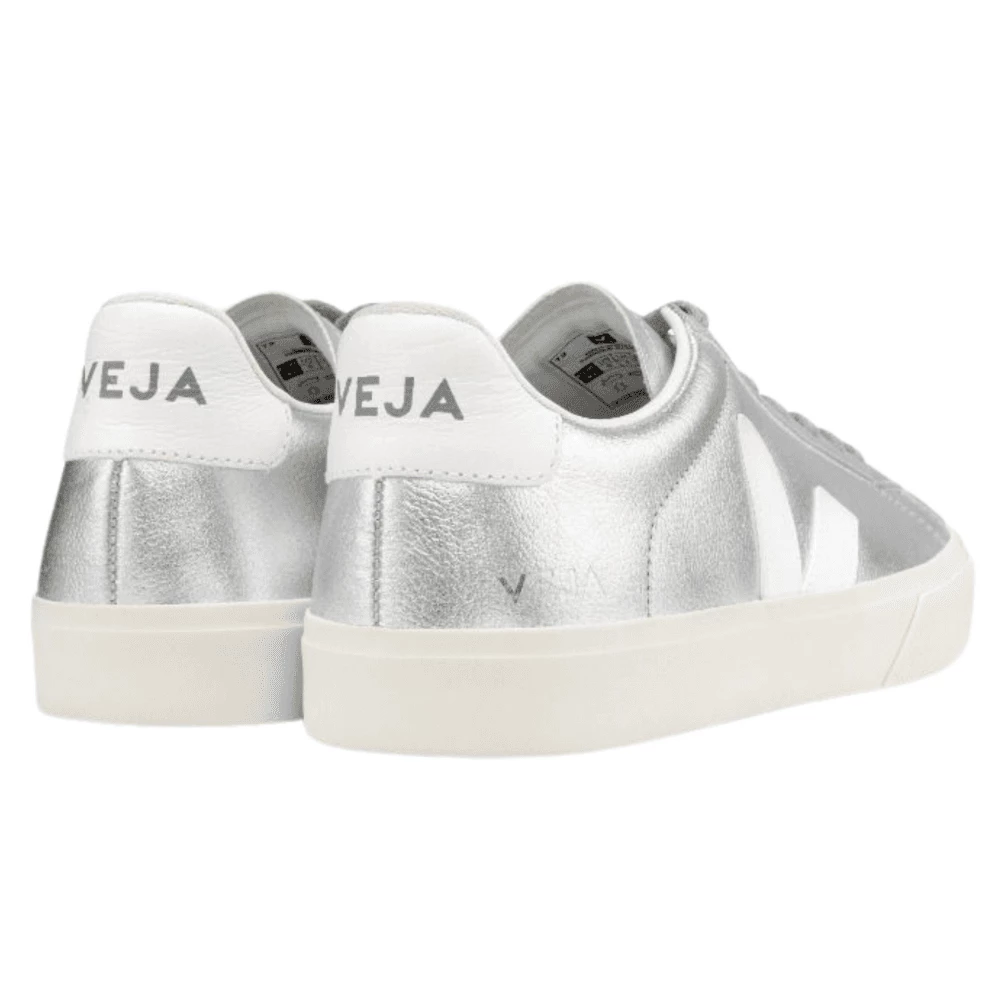 Veja Campo Chromefree Leather Silver White Trainers