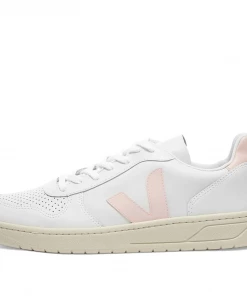 Veja V-10 Leather Basketball Sneaker White & Petale