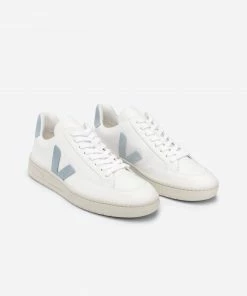 Veja V-12 Leather - Extra White/steel
