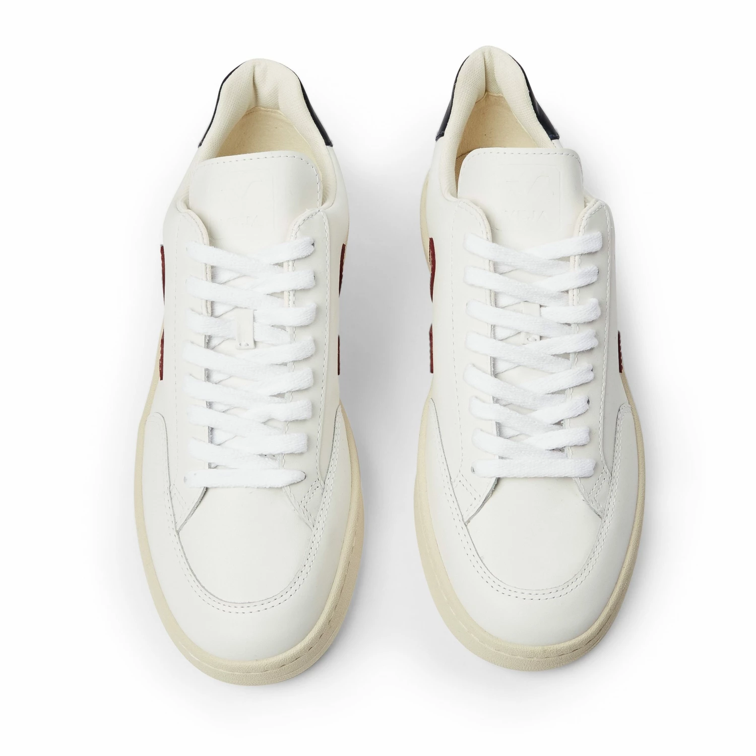 Veja V 12 Leather Extra White Marsala Nautico Shoes