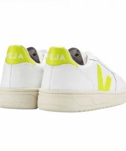 Veja V 10 Leather Extra White Jaune Fluo Trainers