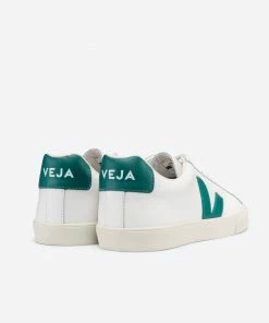 Veja Extra White Brittany Esplar Logo Leather Trainer Womens