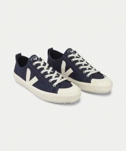 Veja Marine Pierre Nova Canvas Trainers Womens