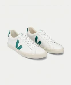 Veja Extra White Brittany Esplar Logo Leather Trainer Mens