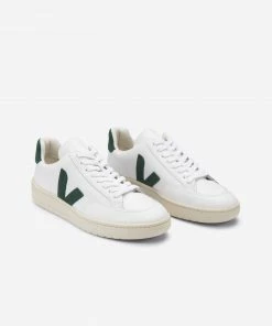Veja V 12 Leather Sneakers Extra White Cypress