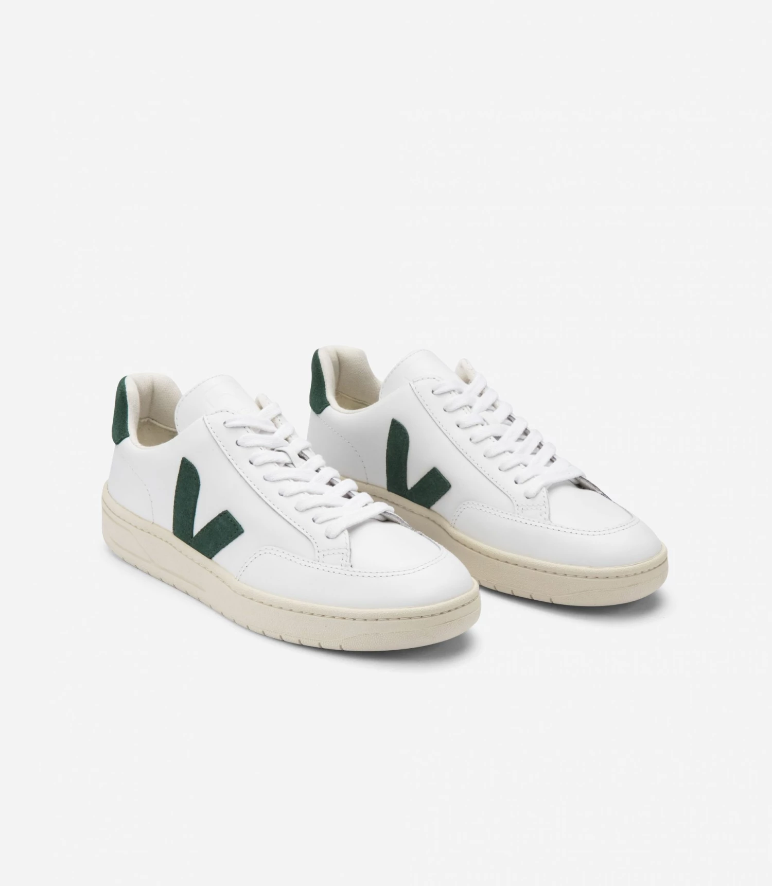 Veja V 12 Leather Sneakers Extra White Cypress