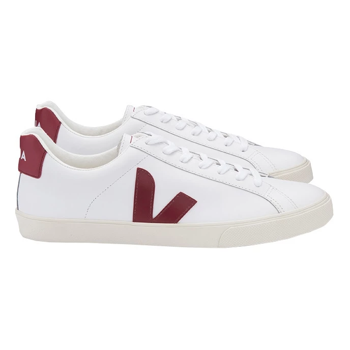 Veja Veja Esplar Clean Leather Sneaker White & Marsala