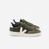 Veja Olive and White V 12 B Mesh Shoes