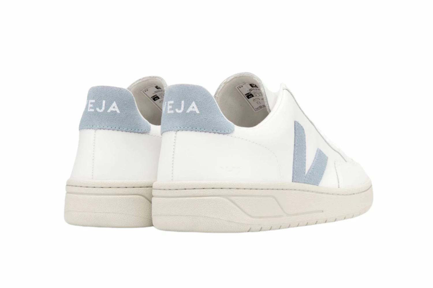 Veja Scarpe V-12 Leather Donna Extra White/Steel